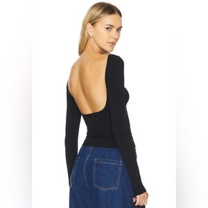 Free People Low Back Seamless Long Sleeve Top Intimately Olive Green | Size M/L